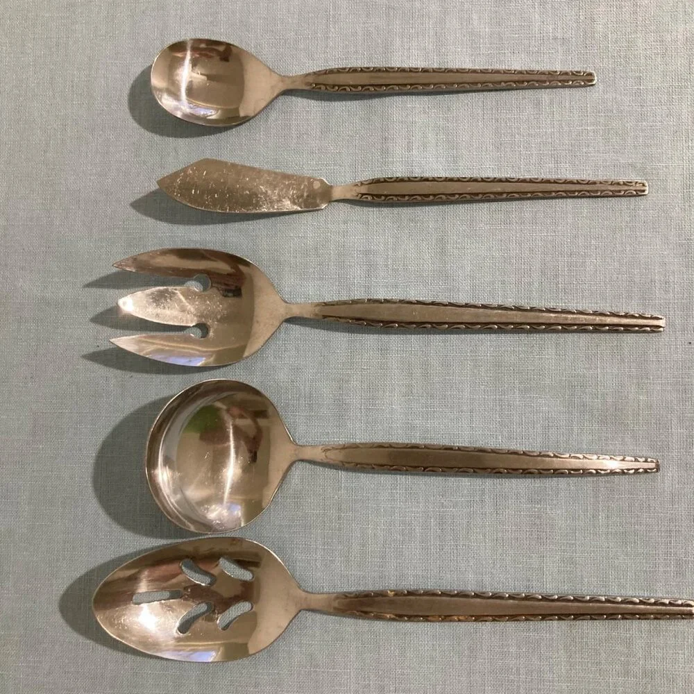 Vintage Rogers Ensenada Stainless Flatware Lot Of 50 Pieces Stanley Roberts